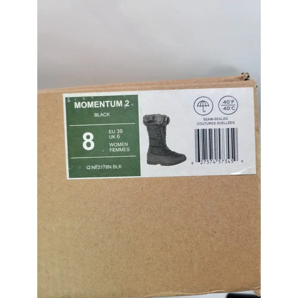 Kamik Women's Momentum L2 Waterproof Winter Boots Black Size 8 - Picture 14 of 14